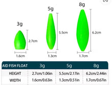 Load image into Gallery viewer, 8g 62mm plastic floats 3pk
