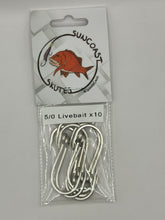 Load image into Gallery viewer, 5/0 Live bait 10 pack
